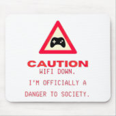 Wifiダウン – マおもしろいウスパッド マウスパッド (正面)