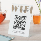 Wifiネットワークおよびパスワードビジネス小売 台座サイン (インサイチュ)