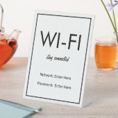 Wifiネットワークおよびパスワードビジネス小売 台座サイン (インサイチュ)