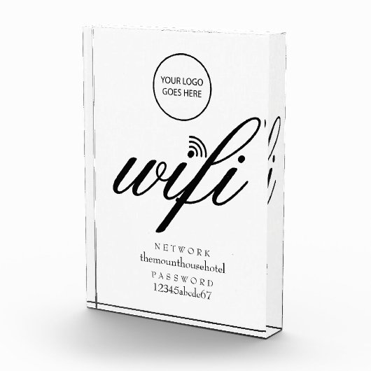 Wifiネットワークとパスワードによるロゴの署名 フォトブロック (右)