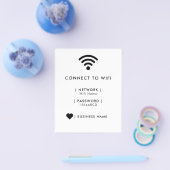 Wifiネットワークとパスワードのビジネス小売 チラシ (シングル)