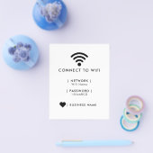 Wifiネットワークとパスワードのビジネス小売 チラシ (シングル)