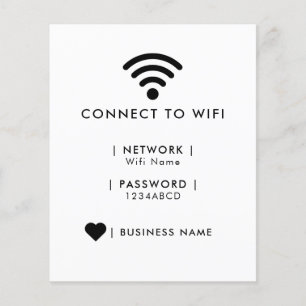 Wifiネットワークとパスワードのビジネス小売 チラシ