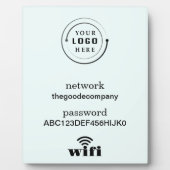 Wifiネットワークとパスワードのビジネス小売 フォトプラーク (正面)