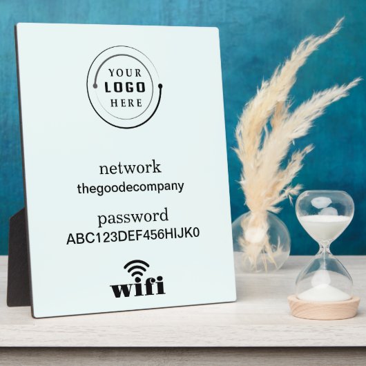 Wifiネットワークとパスワードのビジネス小売 フォトプラーク (側面)