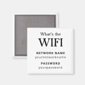 Wifiネットワークとパスワードのビジネス小売 マグネット (正面/裏面)