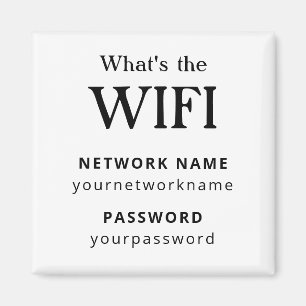 Wifiネットワークとパスワードのビジネス小売 マグネット