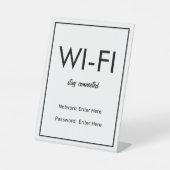 Wifiネットワークとパスワードのビジネス小売 台座サイン (正面)