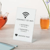 Wifiネットワークとパスワードのビジネス小売 台座サイン (インサイチュ)