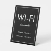 Wifiネットワークとパスワードのビジネス小売 台座サイン (正面)
