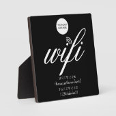 Wifiネットワークとパスワードのロゴの署名 フォトプラーク (正面)