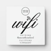 WiFiネットワークとパスワードのロゴサイン フォトプラーク (正面)