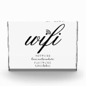 Wifiネットワークとパスワードの署名 フォトブロック (正面)