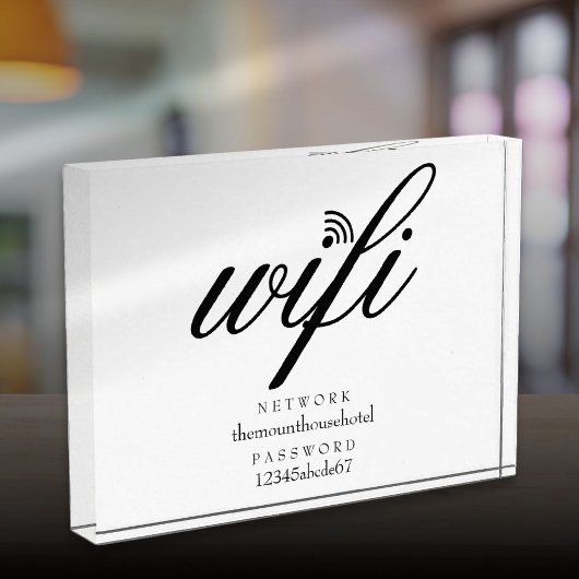 Wifiネットワークとパスワードの署名 フォトブロック