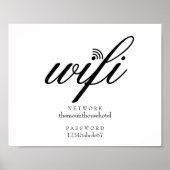 Wifiネットワークとパスワードの署名 ポスター (正面)