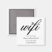 Wifiネットワークとパスワードの署名 マグネット (正面/裏面)