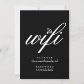 Wifiネットワークとパスワードサインカード 招待状 (正面)