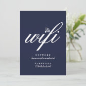 Wifiネットワークとパスワードサインカード 招待状 (スタンド正面)