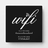 Wifiネットワークとパスワードサイン フォトプラーク (正面)