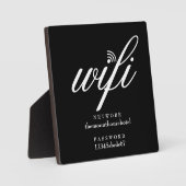 Wifiネットワークとパスワードサイン フォトプラーク (正面)