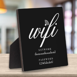 Wifiネットワークとパスワードサイン フォトプラーク