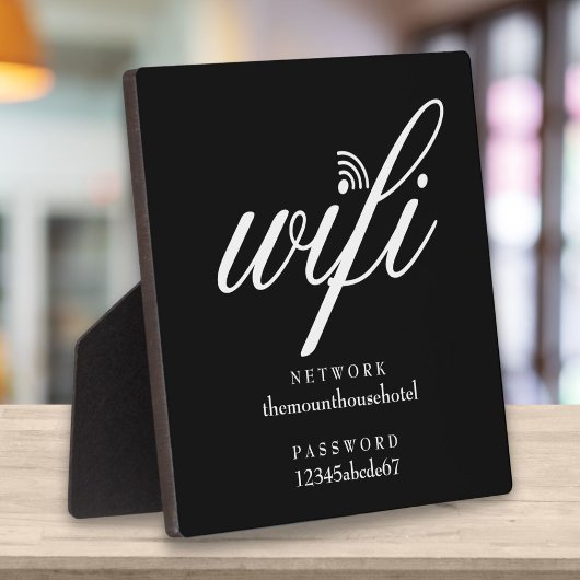 Wifiネットワークとパスワードサイン フォトプラーク