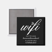 Wifiネットワークとパスワードサイン マグネット (正面/裏面)