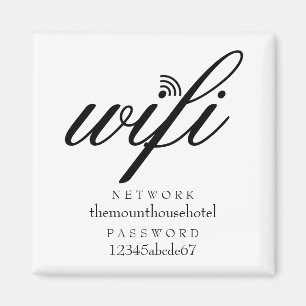 Wifiネットワークとパスワードサイン マグネット