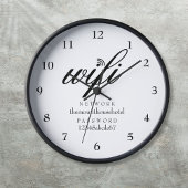 Wifiネットワークとパスワード署名ゲスト 壁時計