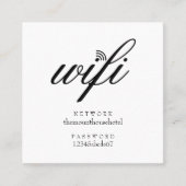 Wifiネットワークとパスワード スクエア名刺 (正面)