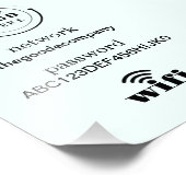 Wifiネットワークとパスワード ビジネス小売 フォトプリント (角)