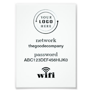 Wifiネットワークとパスワード ビジネス小売 フォトプリント           