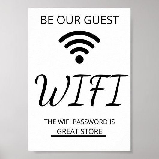 Wifiネットワークとパスワード ビジネス小売 ポスター (正面)