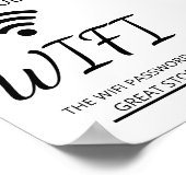 Wifiネットワークとパスワード ビジネス小売 ポスター (角)