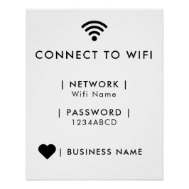 Wifiネットワークとパスワード ビジネス小売 ポスター