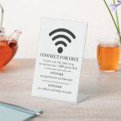 Wifiネットワークとパスワード ビジネス小売 台座サイン (インサイチュ)