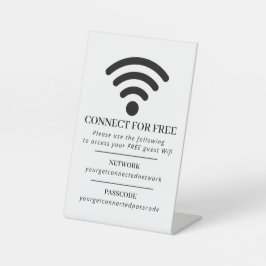Wifiネットワークとパスワード ビジネス小売 台座サイン
