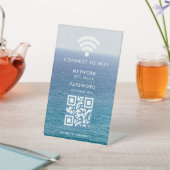 Wifiネットワークとパスワード ビジネス小売 台座サイン (インサイチュ)