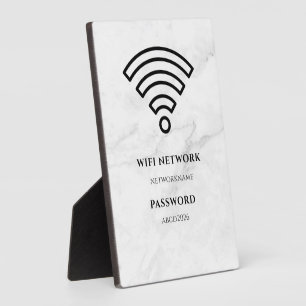 Wifiネットワークとパスワード ブラック プレート フォトプラーク