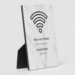 Wifiネットワークとパスワード ブラック プレート フォトプラーク