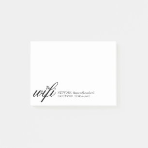 Wifiネットワークとパスワード ポストイット