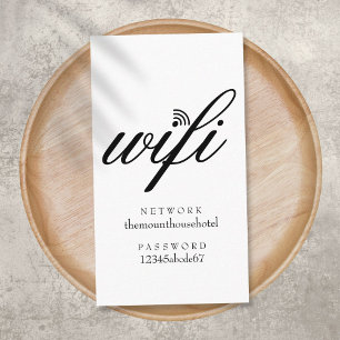 Wifiネットワークとパスワード 名刺