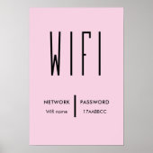 Wifiネットワークに接続するためのスキャンQRコードWifiパスワード ポスター (正面)