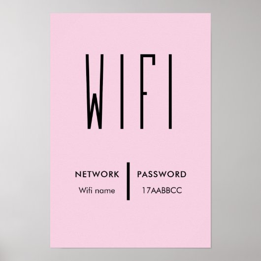 Wifiネットワークに接続するためのスキャンQRコードWifiパスワード ポスター (正面)