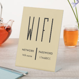 Wifiネットワークに接続するためのスキャンQRコードWifiパスワード 台座サイン