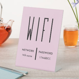 Wifiネットワークに接続するためのスキャンQRコードWifiパスワード 台座サイン