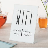 Wifiネットワークに接続するためのスキャンQRコードWifiパスワード 台座サイン (インサイチュ)