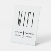 Wifiネットワークに接続するためのスキャンQRコードWifiパスワード 台座サイン (正面)