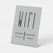 Wifiネットワークに接続するためのスキャンQRコードWifiパスワード 台座サイン (正面)
