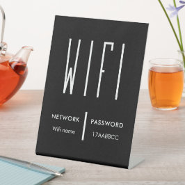 Wifiネットワークに接続するためのスキャンQRコードWifiパスワード 台座サイン